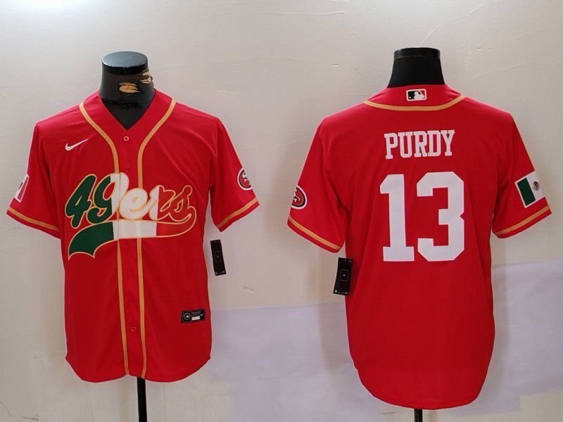 Men San Francisco 49ers 13 Purdy Red Second generation Mexican Joint Name 2024 Nike Limited NFL Jersey style 3